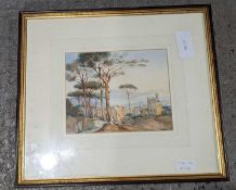Marie - View of a Mediterranean coastal town, wate