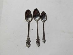 Cased set of six silver coffee spoons, in fitted c