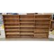 Unusually large oak bookcase, three section having 14 adjustable shelves, 172cm high x 310cm wide - Image 1 of 23