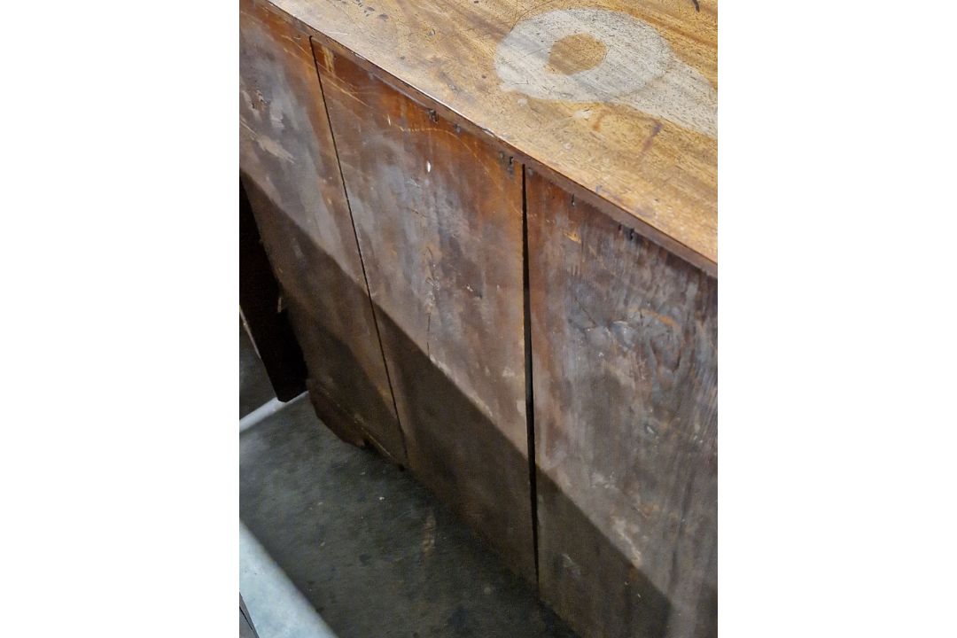 19th century mahogany chest of two short over three long drawers, each with brass handles, raised on - Image 20 of 23