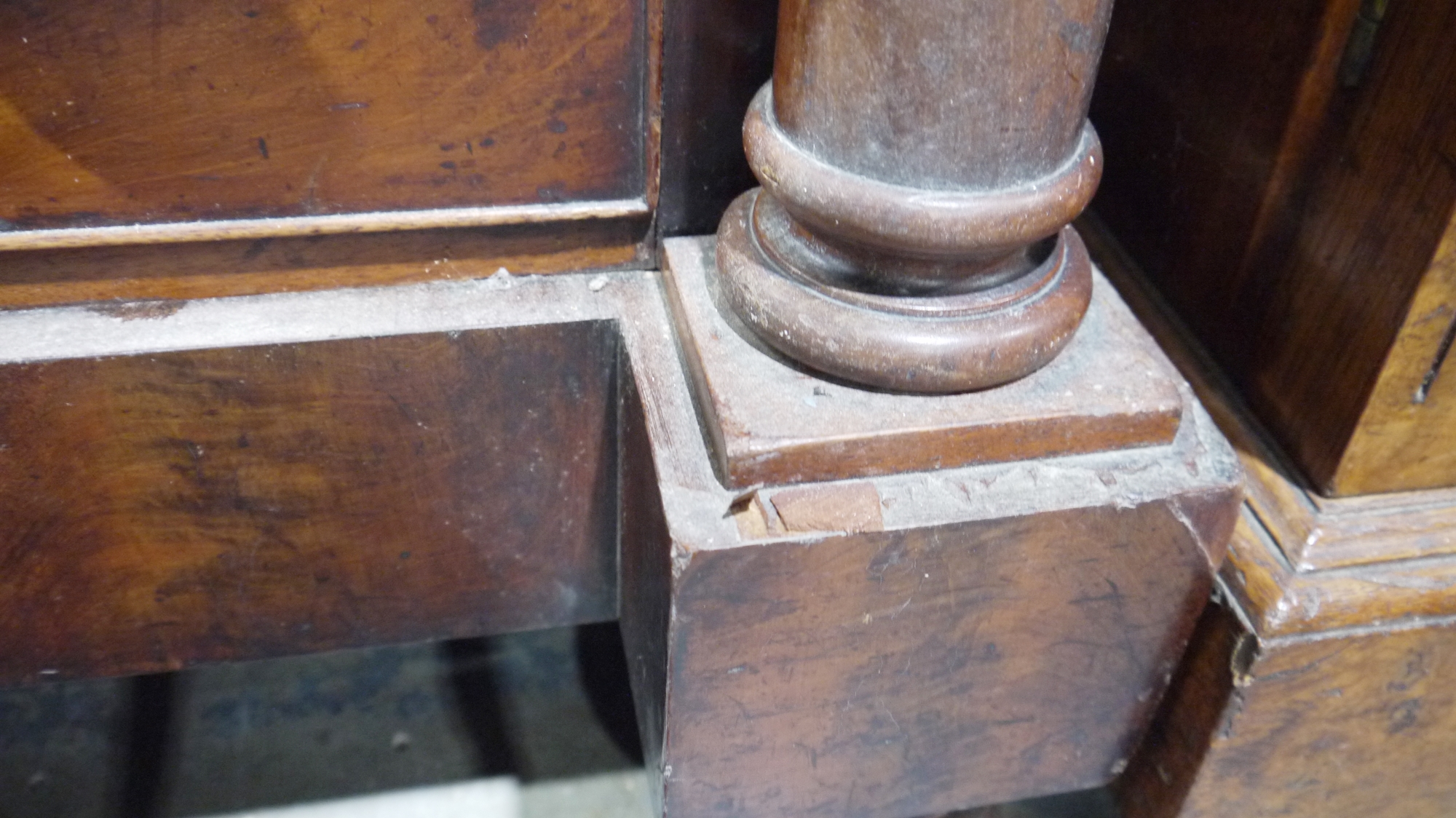 Victorian mahogany chest of drawers having a concealed frieze drawer, over three short and  three - Image 12 of 61