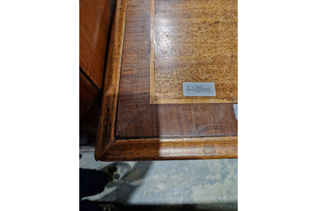 19th century mahogany chest of two short over three long drawers, each with brass handles, raised on - Image 9 of 23