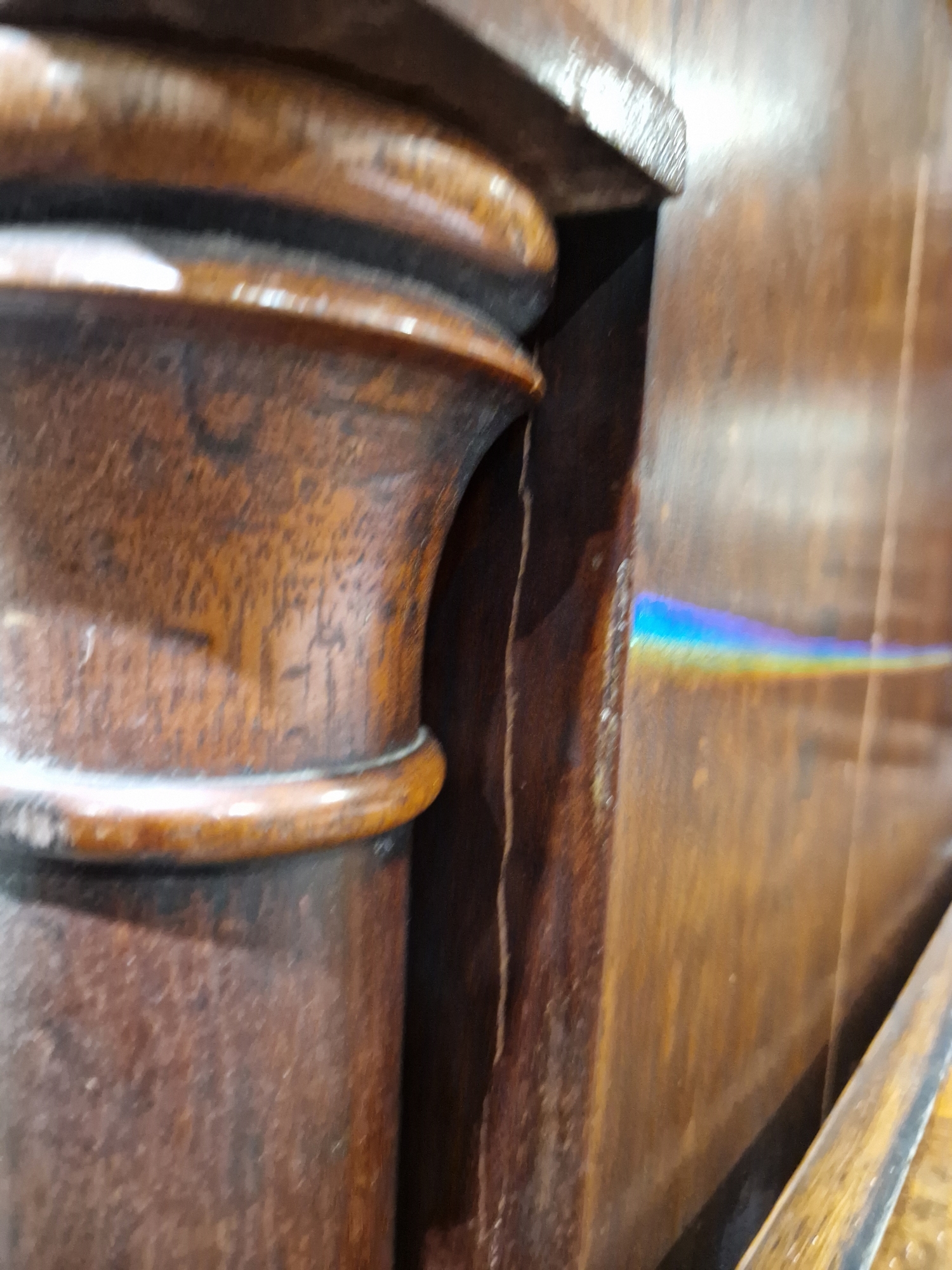 Victorian mahogany chest of drawers having a concealed frieze drawer, over three short and  three - Image 60 of 61