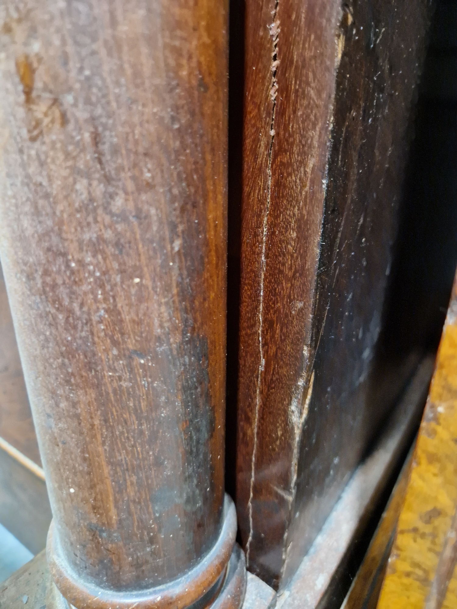 Victorian mahogany chest of drawers having a concealed frieze drawer, over three short and  three - Image 57 of 61