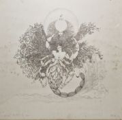 Set of 12 framed lithographs on paper after Black (21st century) Signs of the Zodiac, each inscribed