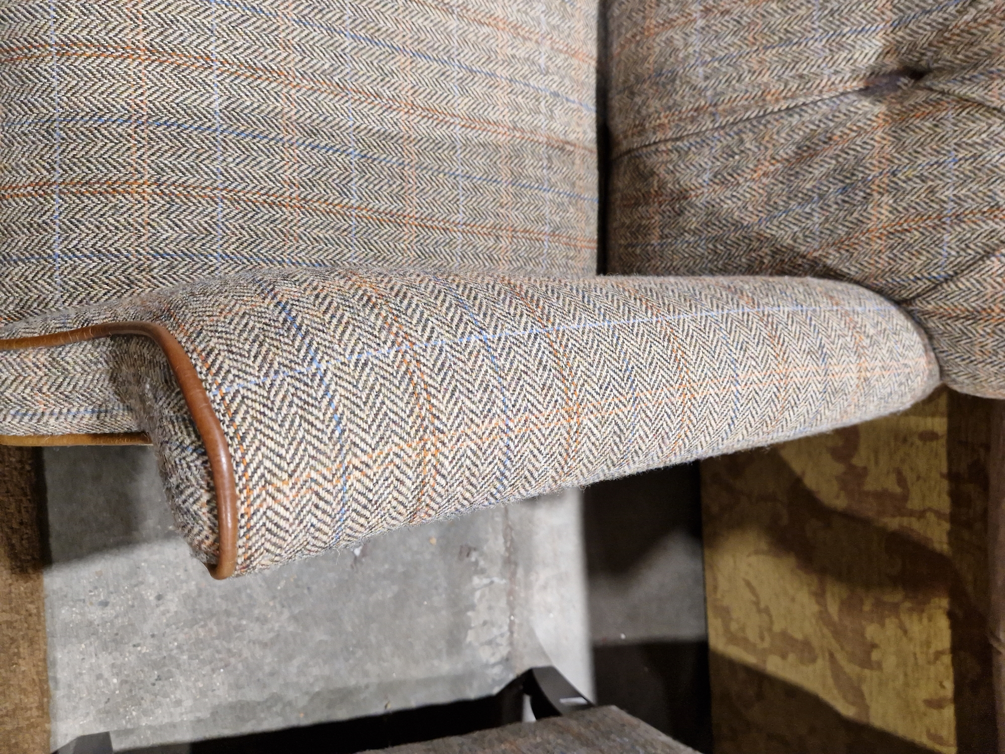 Pair of modern John Lewis buttonback upholstered armchairs, each upholstered in herringbone- - Image 14 of 23