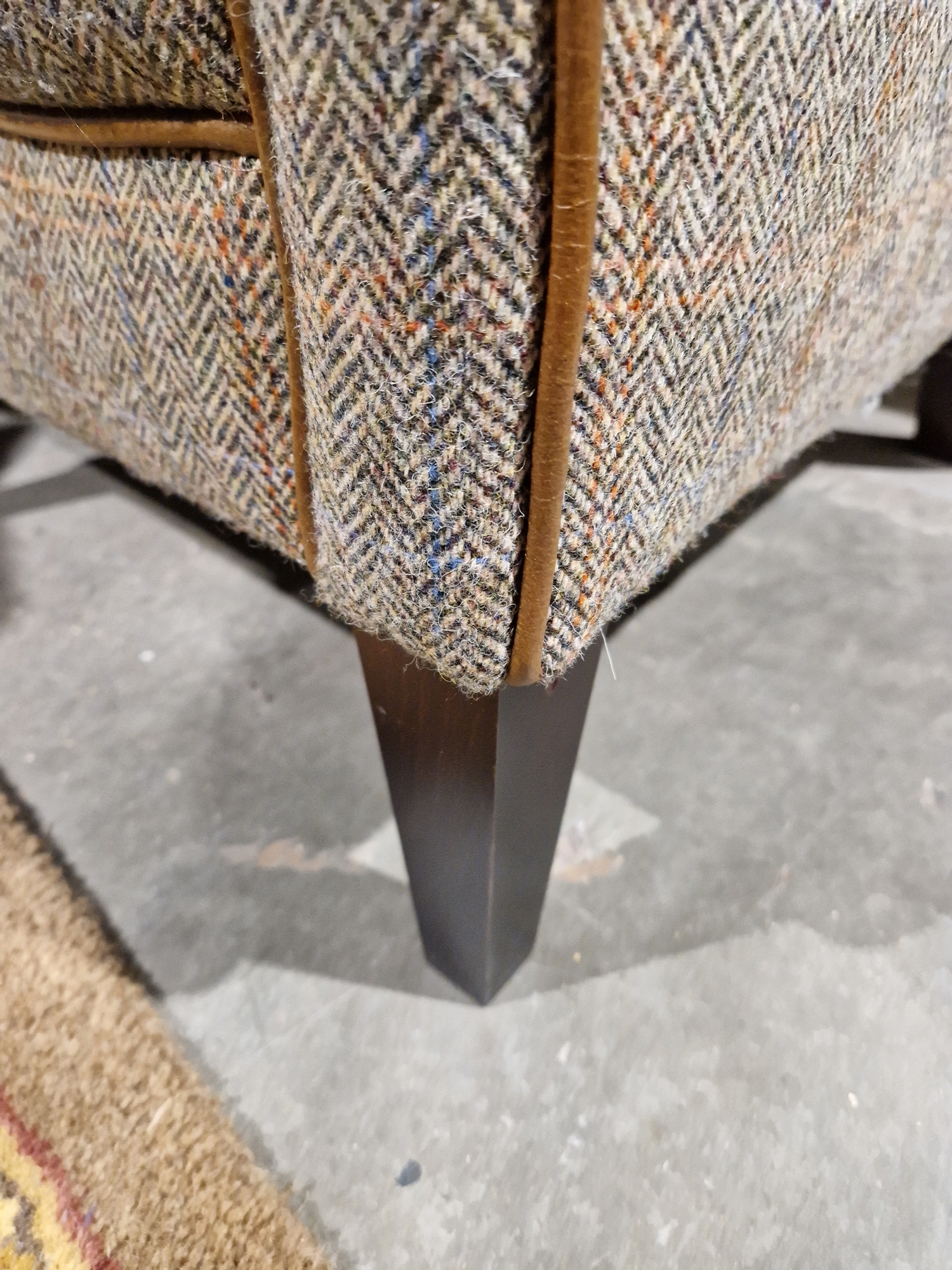 Pair of modern John Lewis buttonback upholstered armchairs, each upholstered in herringbone- - Image 7 of 23
