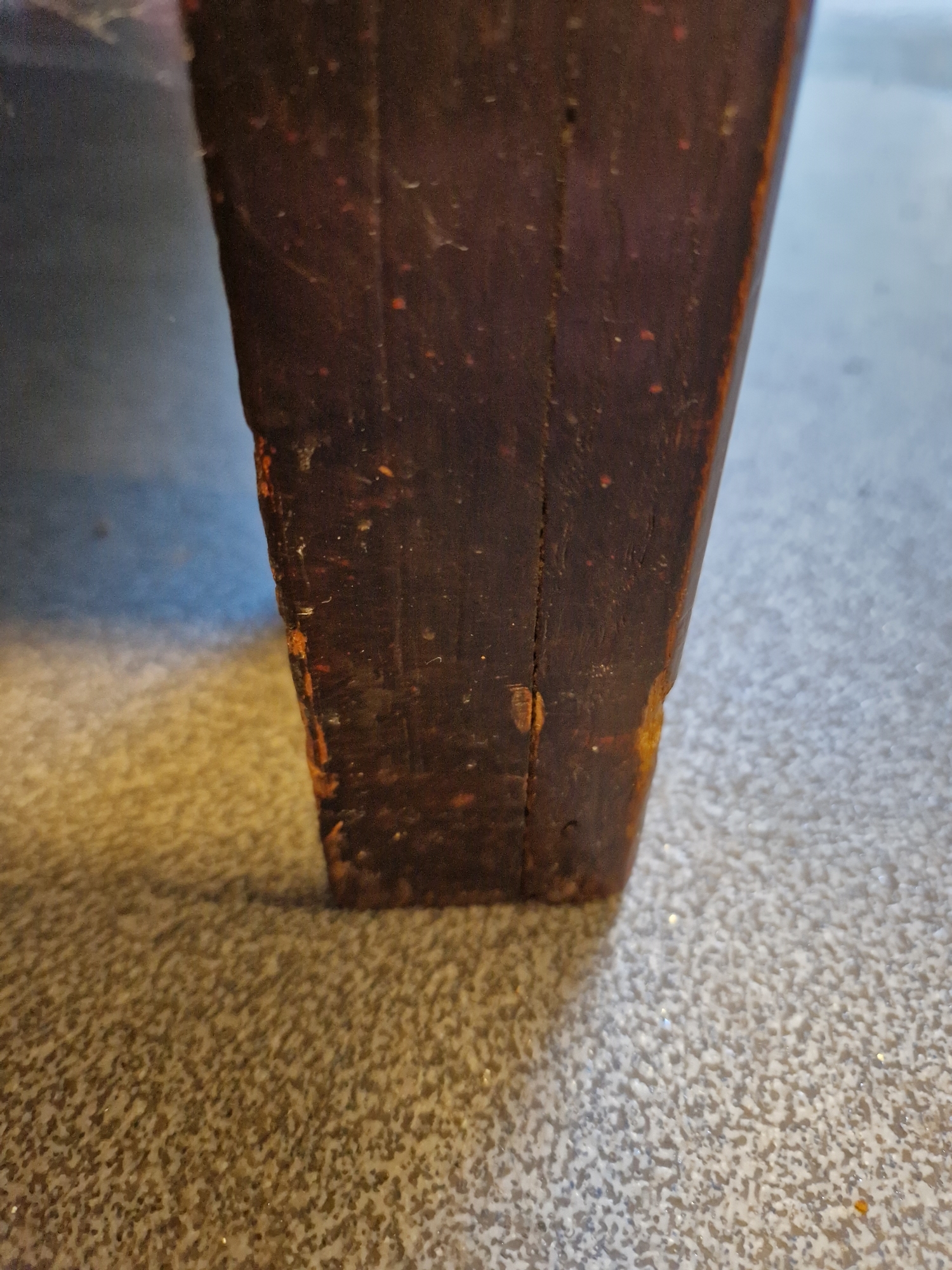 Antique oak coffer, the planked top with lunette frieze, the three-framed panel front scroll - Image 25 of 27
