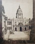 Wilfred Crawford Appleby (Scottish, 1889-1959) Etching 'Edinburgh University Quadrangle', signed and