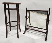 20th century bentwood bar stool of circular form, 76cm high and a Victorian mahogany dressing