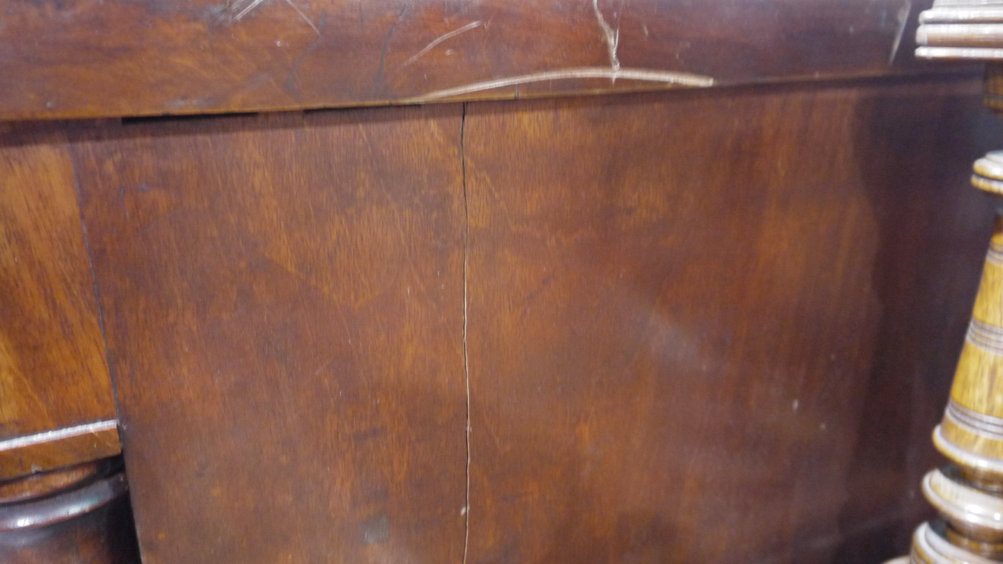 Victorian mahogany chest of drawers having a concealed frieze drawer, over three short and  three - Image 22 of 61