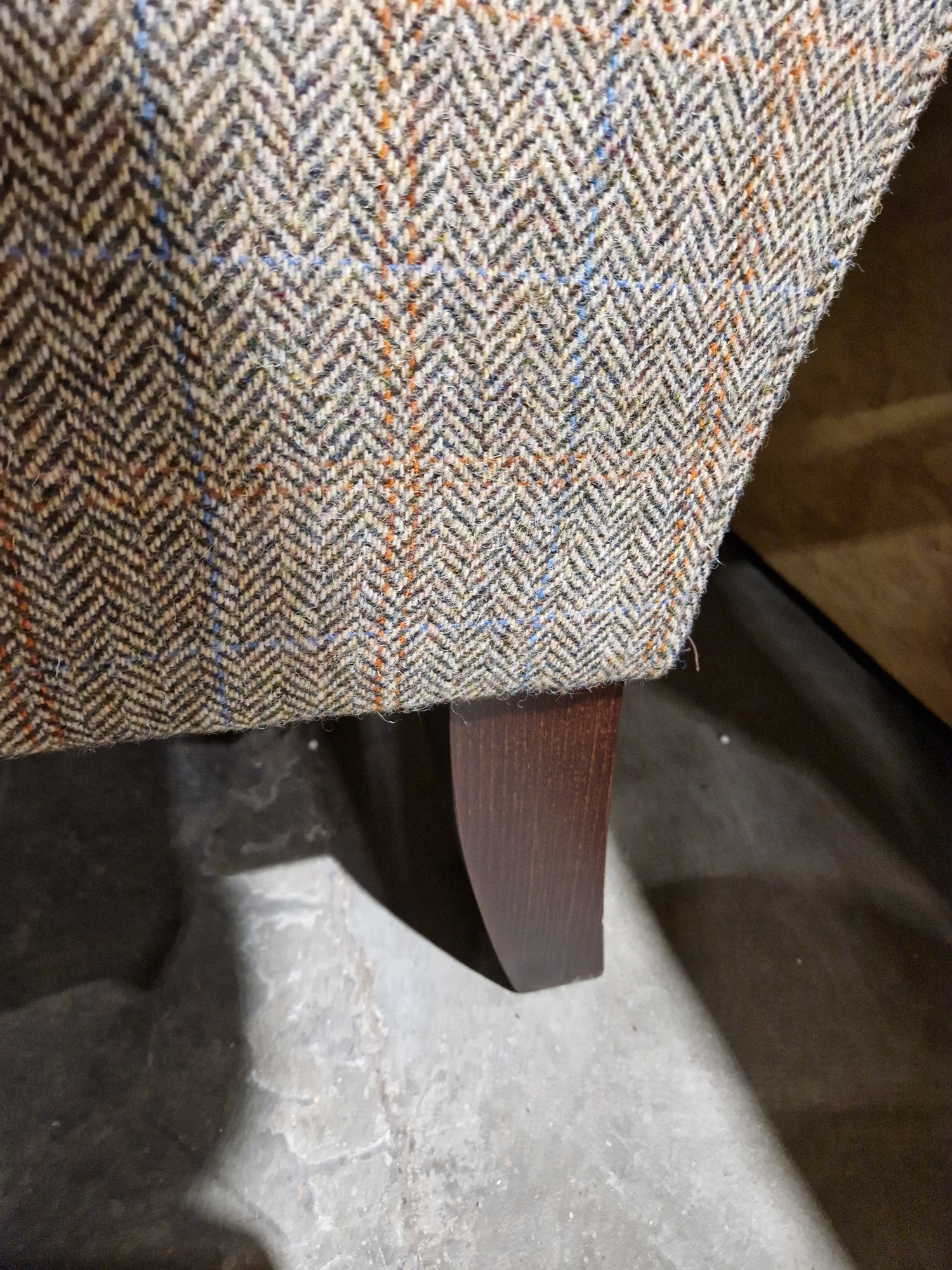 Pair of modern John Lewis buttonback upholstered armchairs, each upholstered in herringbone- - Image 8 of 23