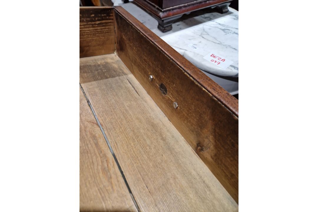 19th century mahogany chest of two short over three long drawers, each with brass handles, raised on - Image 18 of 23