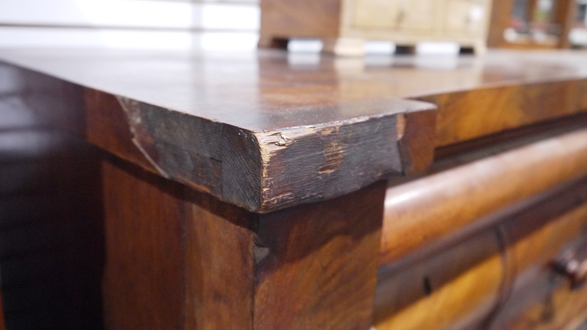 Victorian mahogany chest of drawers having a concealed frieze drawer, over three short and  three - Image 4 of 61