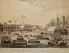 After Lieut. James Moore Coloured engraving 