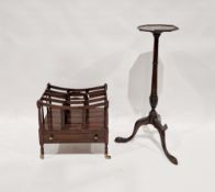 Late 19th century mahogany jardiniere stand, the top of octagonal form raised on cabriole tripod