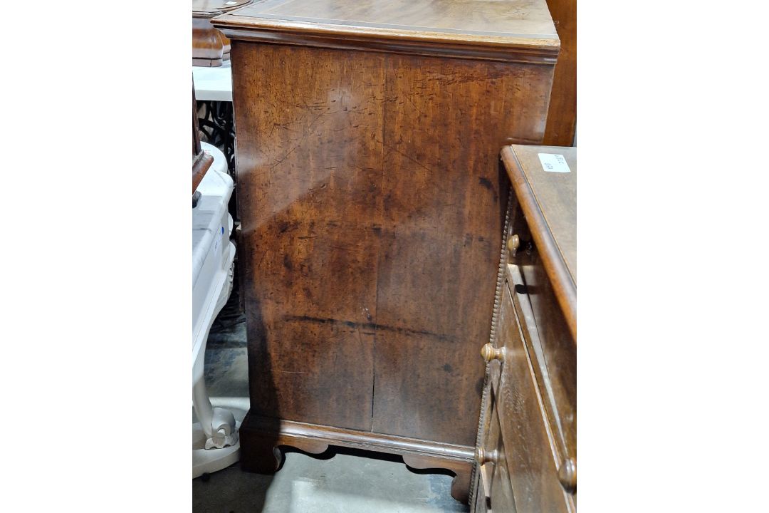 19th century mahogany chest of two short over three long drawers, each with brass handles, raised on - Image 21 of 23