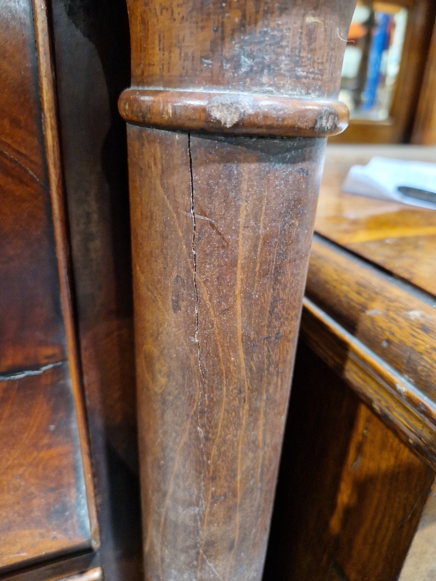 Victorian mahogany chest of drawers having a concealed frieze drawer, over three short and  three - Image 56 of 61