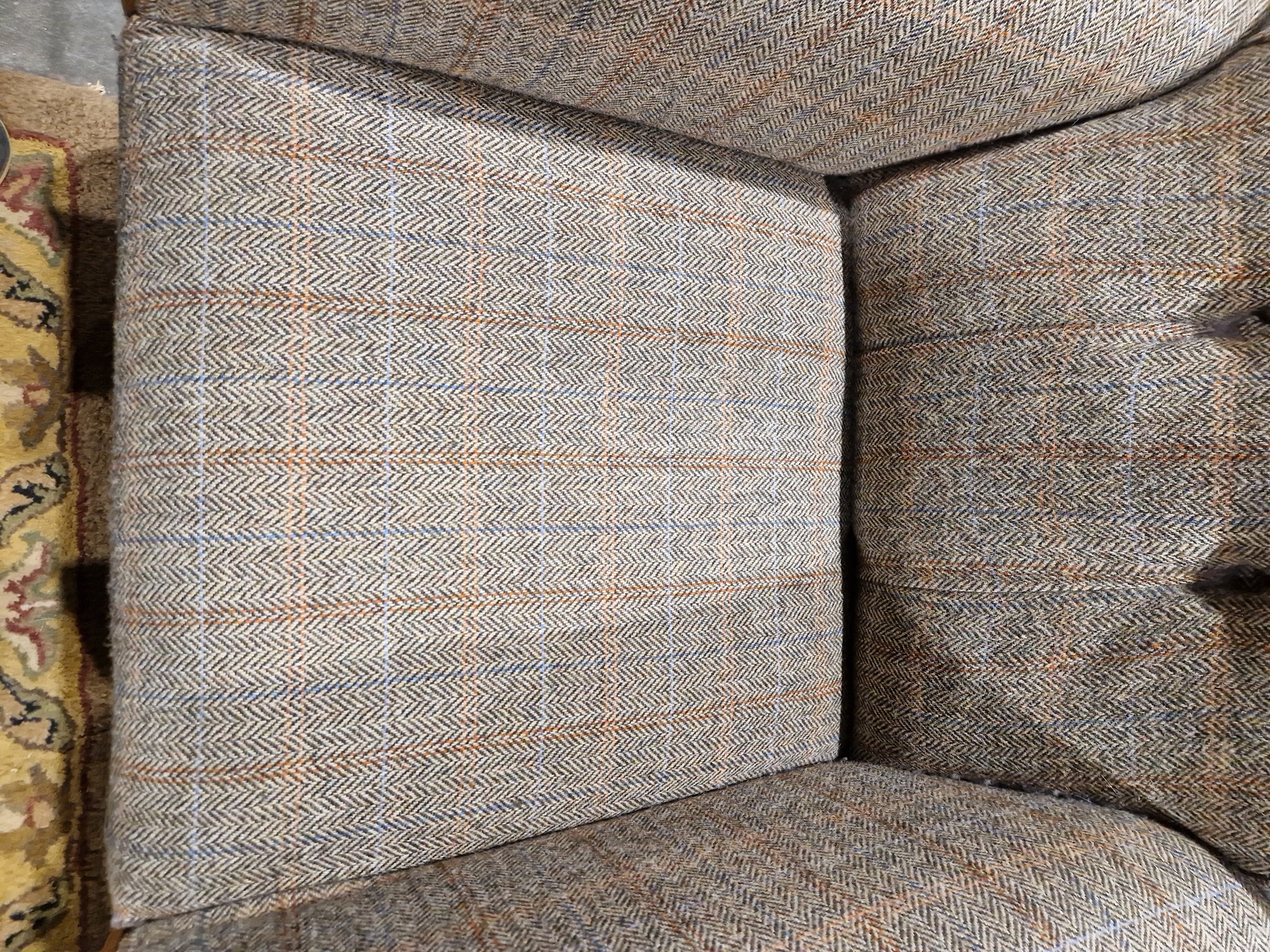 Pair of modern John Lewis buttonback upholstered armchairs, each upholstered in herringbone- - Image 16 of 23