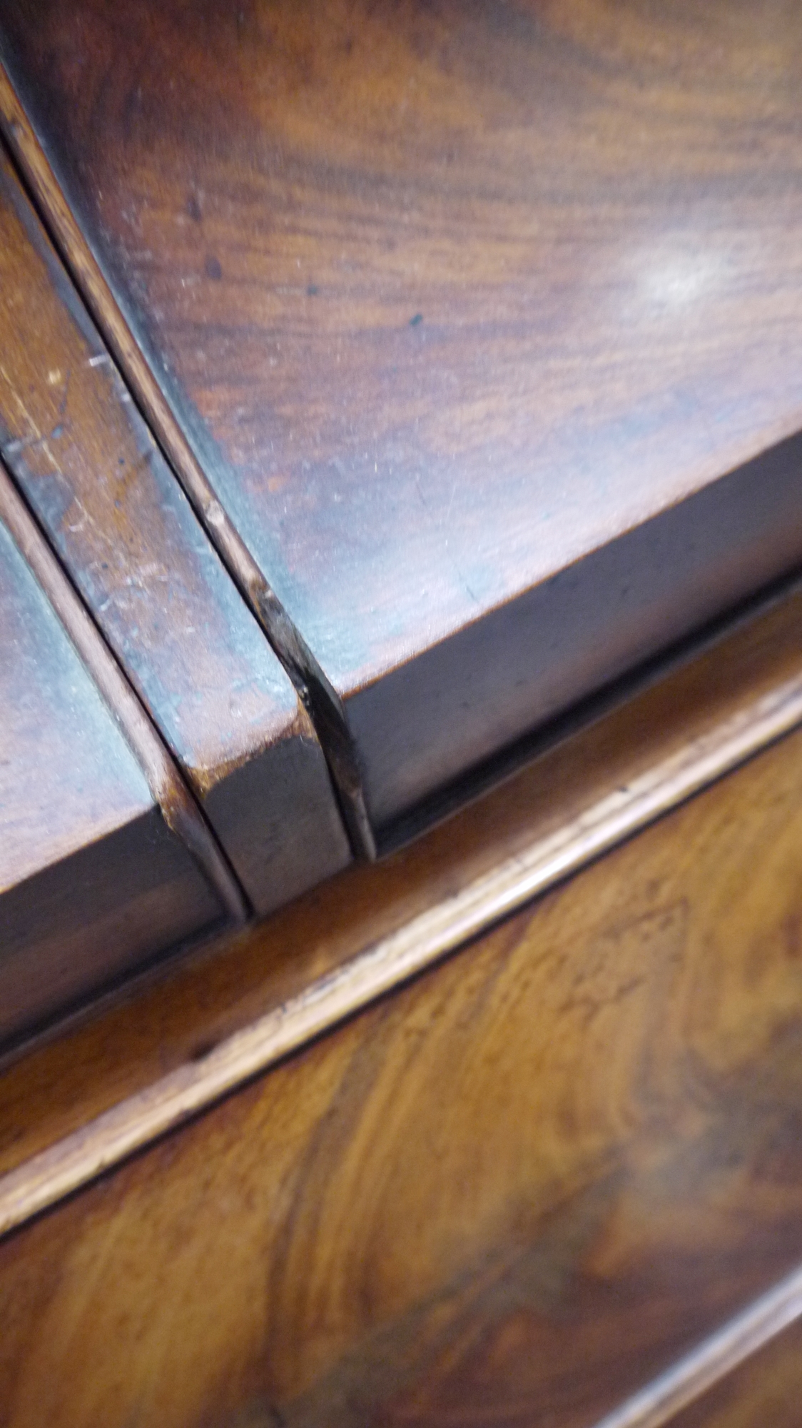 Victorian mahogany chest of drawers having a concealed frieze drawer, over three short and  three - Image 24 of 61