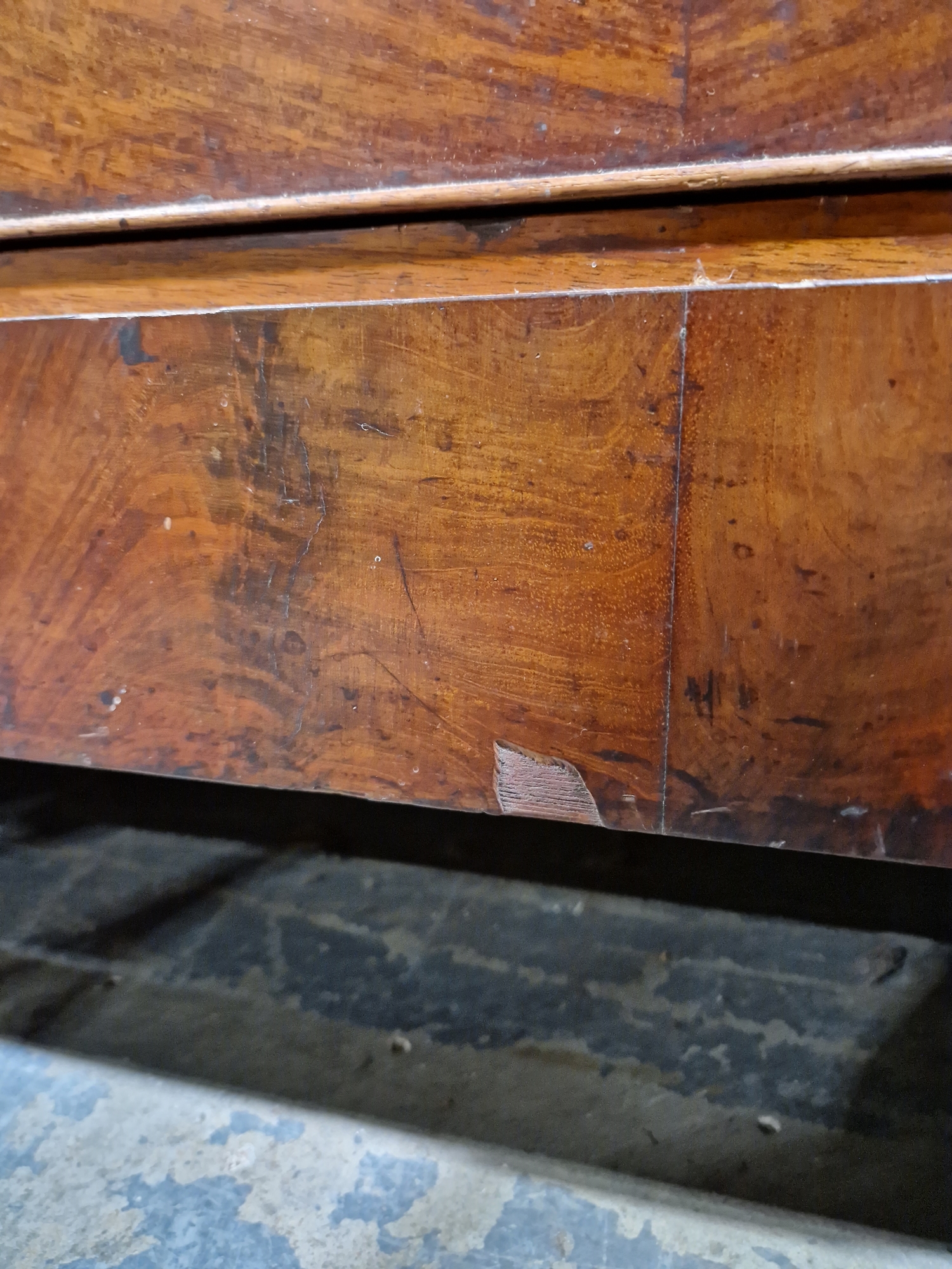 Victorian mahogany chest of drawers having a concealed frieze drawer, over three short and  three - Image 53 of 61