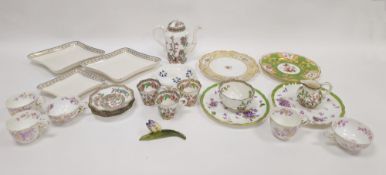 19th century Staffordshire porcelain tulip table ornament, circa 1880, black W&R. with RD no.110914,