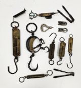 Collection of early 20th century pocket balances and scales including Salter's, Chatillon (USA), a