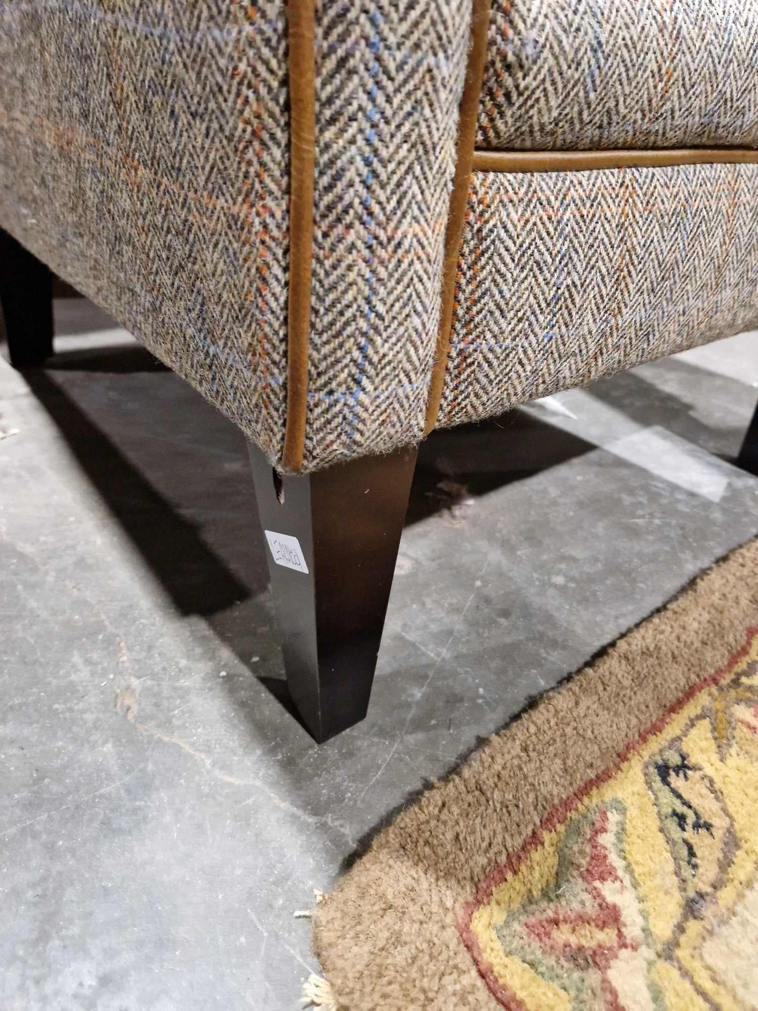 Pair of modern John Lewis buttonback upholstered armchairs, each upholstered in herringbone- - Image 18 of 23