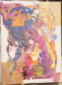 Rose Feller ( 1975 - ) Mixed Media on canvas 'Yellow Ghost' 'Compulsion' Untitled          x 3