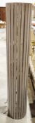 John Lewis Houston slatted cylindrical floor lamp in grey distressed wood