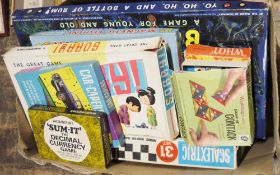 Assortment of puzzles and games to include Summit the Decimal Currency game, Waddingtons