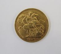 Edwardian Sovereign 1907.