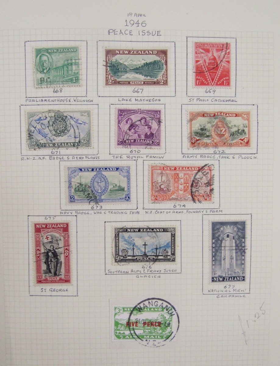 Blue Crown New Zealand stamp album, mainly KGVI/QEII, of mostly mint & used definitives & - Image 2 of 8