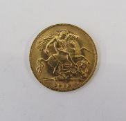 Edwardian Half Sovereign 1913