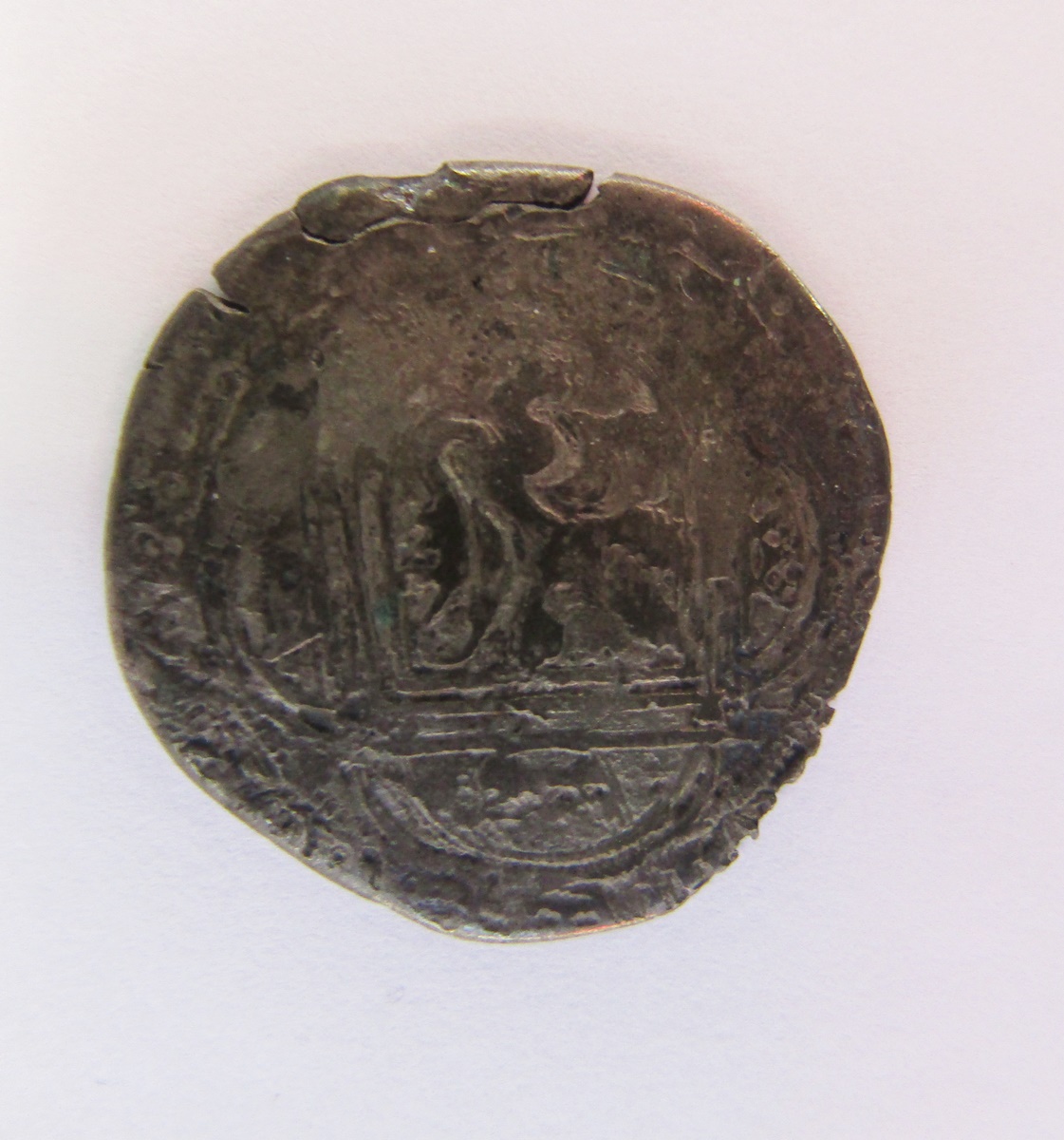 Mary Queen of Scots, billon plack of fourpence crowned Scottish arms, M to left, R to right, plain - Image 2 of 2