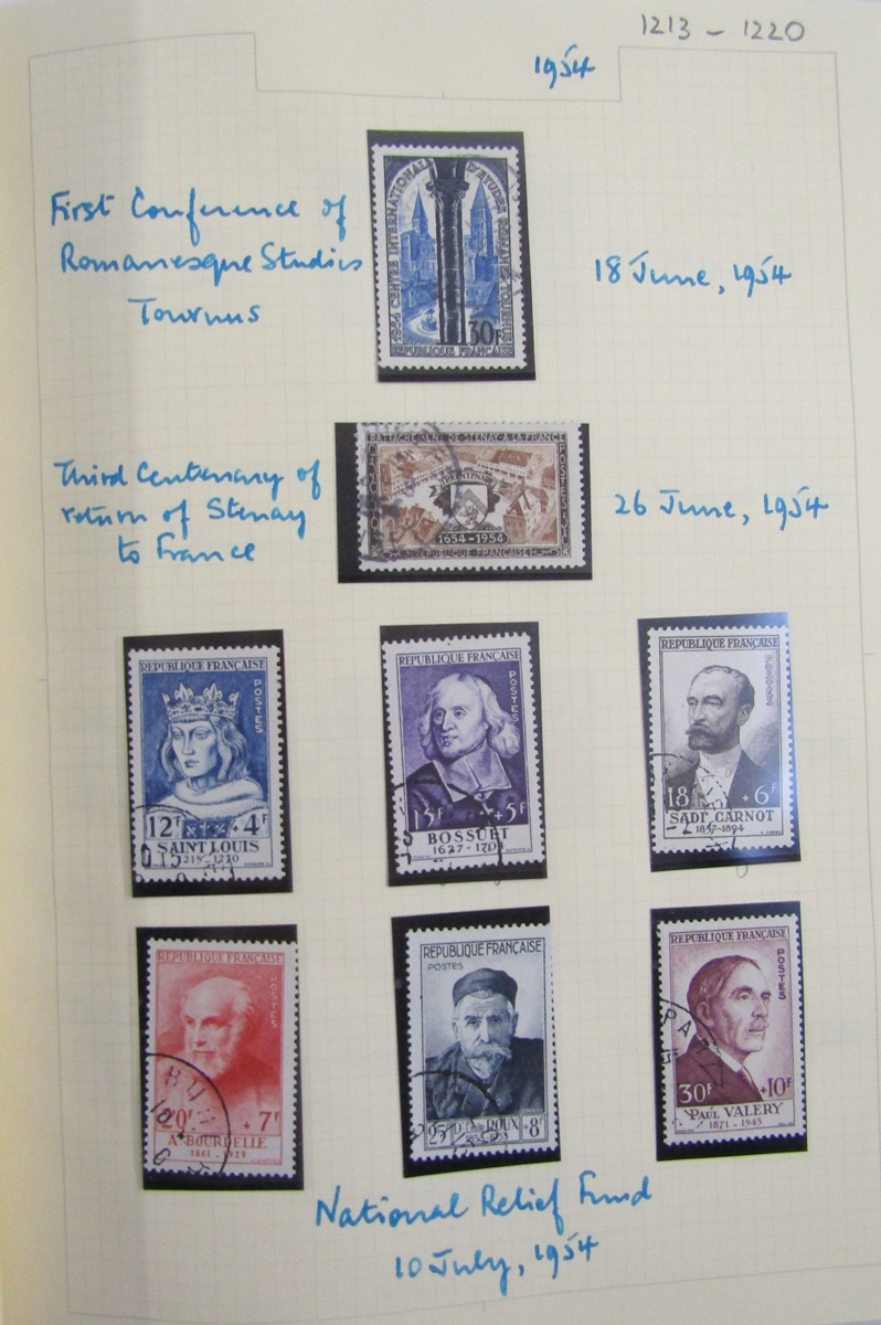 Stamps of France: From 1948 to early 2000s most issues, both mint and used in black or navy blue “ - Image 7 of 14