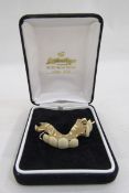 Partial upper gold-mounted denture designed for Sir Winston Churchill by his dentist, Sir Wilfred