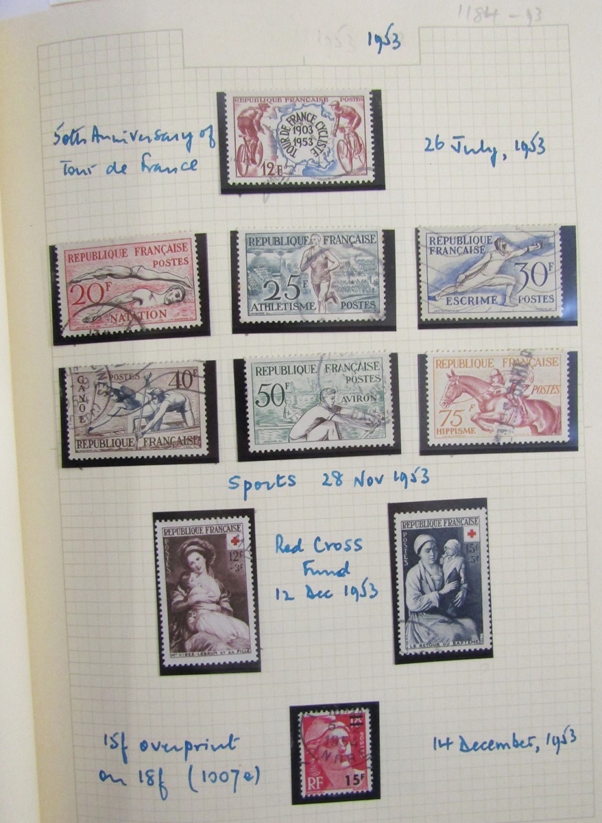 Stamps of France: From 1948 to early 2000s most issues, both mint and used in black or navy blue “ - Image 5 of 14