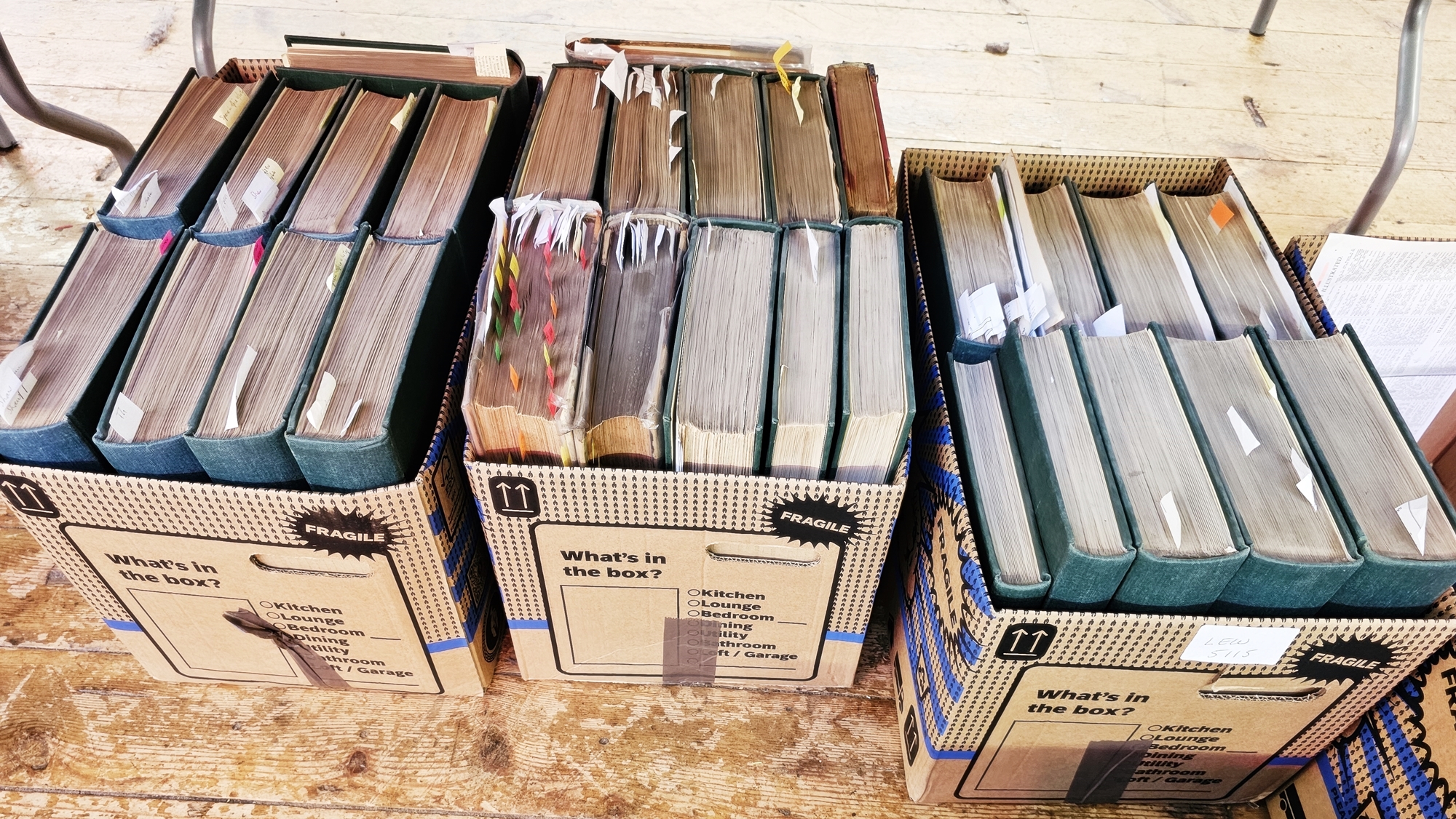 Bound copies of The Building News, 1850 through to 1930's, various bindings and a box of folders - Image 2 of 4