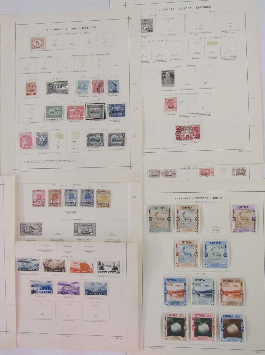 Italian colonial stamps: Mint & used definitives, commemoratives and air, 1890s-1930s, on album - Image 2 of 2