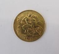 Edwardian Half Sovereign 1911