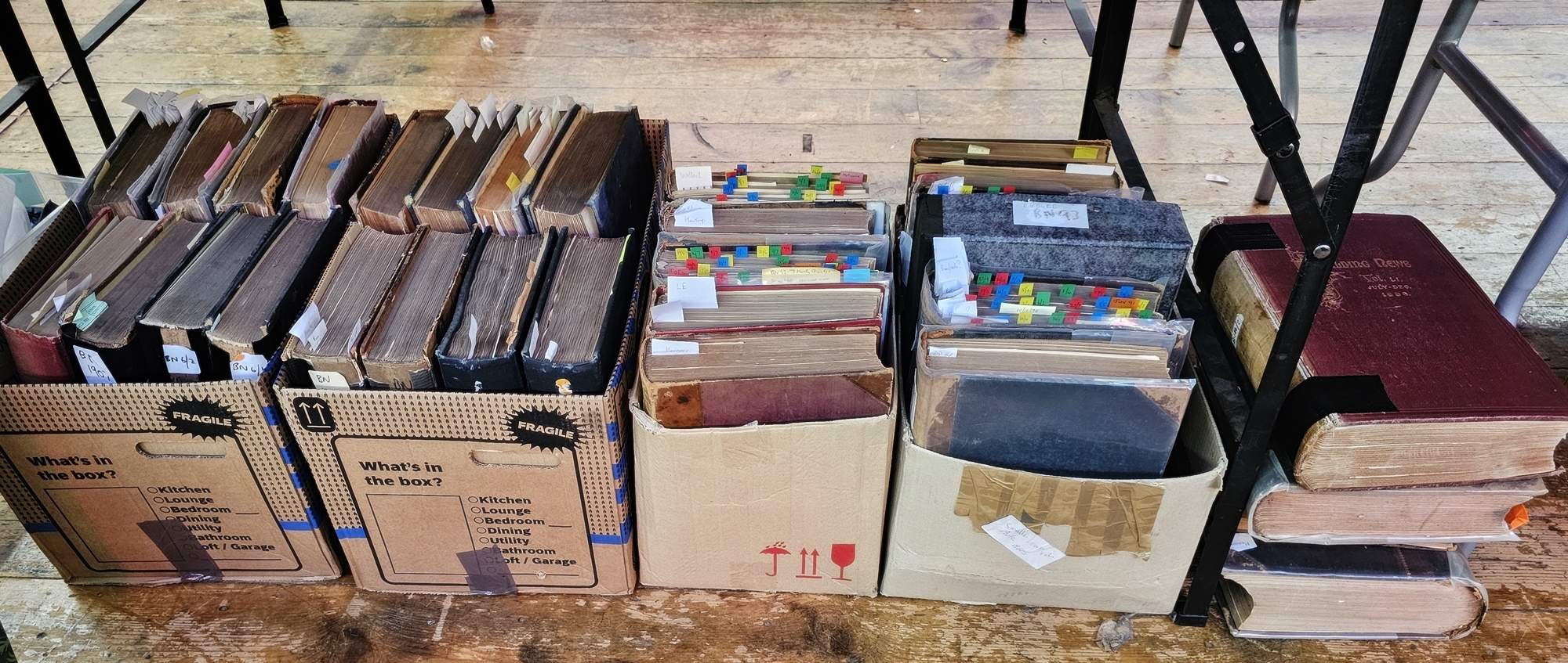 Bound copies of The Building News, 1850 through to 1930's, various bindings and a box of folders - Image 4 of 4