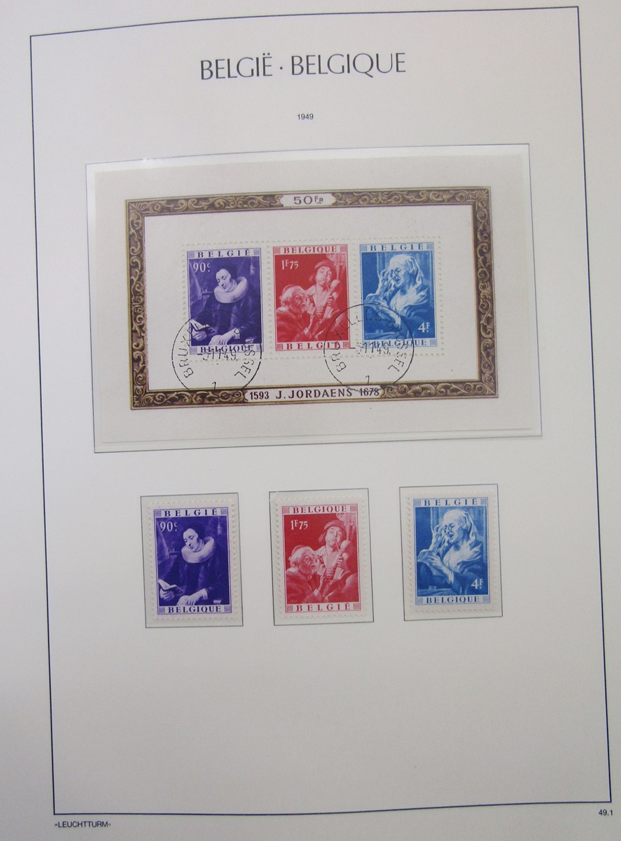 Belgian stamps: Comprehensive boxed collection of mint & used definitives, commemoratives, and - Image 4 of 10