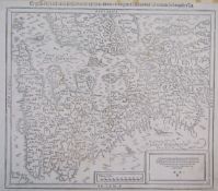 Sebastian Munster, an engraved map of England (German), on its side, titled 'Anglia Engelandt...',