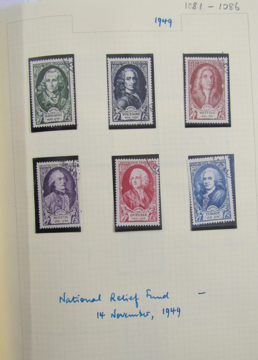 Stamps of France: From 1948 to early 2000s most issues, both mint and used in black or navy blue “ - Image 4 of 14