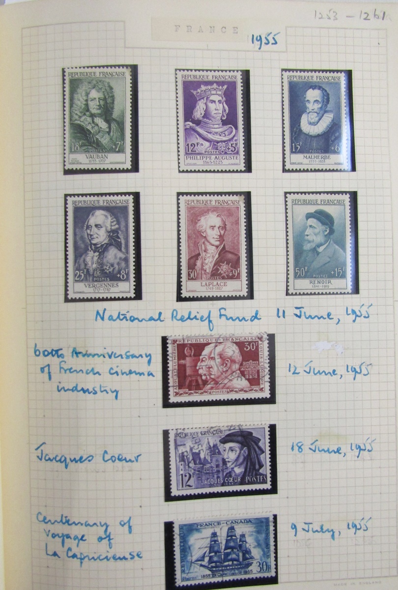 Stamps of France: From 1948 to early 2000s most issues, both mint and used in black or navy blue “ - Image 8 of 14