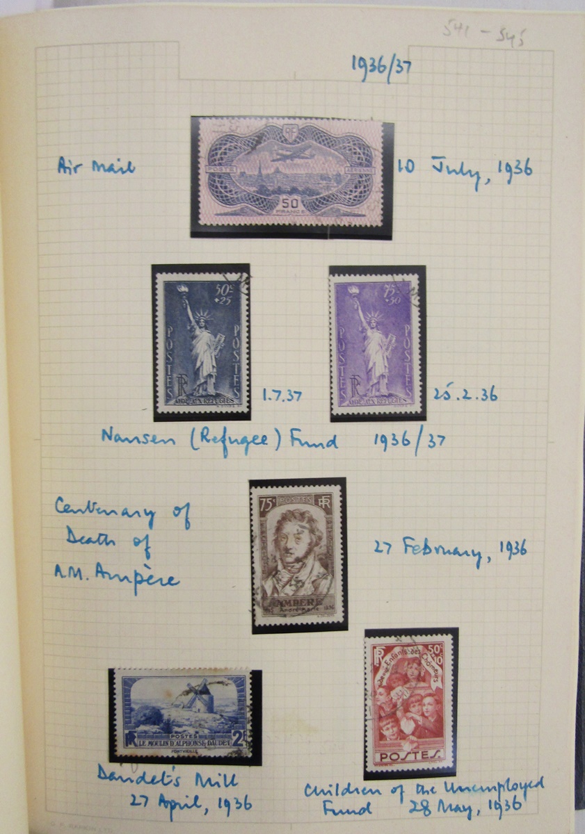 Stamps of France: Comprehensive collection in album of mostly used definitives, commemorative and - Image 6 of 9