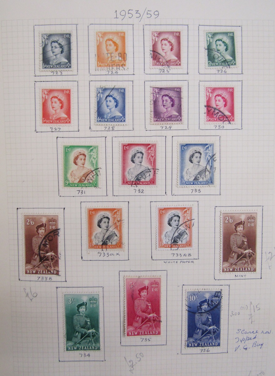 Blue Crown New Zealand stamp album, mainly KGVI/QEII, of mostly mint & used definitives & - Image 3 of 8