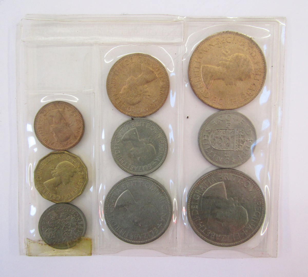 3 crowns, 1937, 1953 and 1965, 1953 blister pack of coins half crown to farthing (9) together with - Image 2 of 16