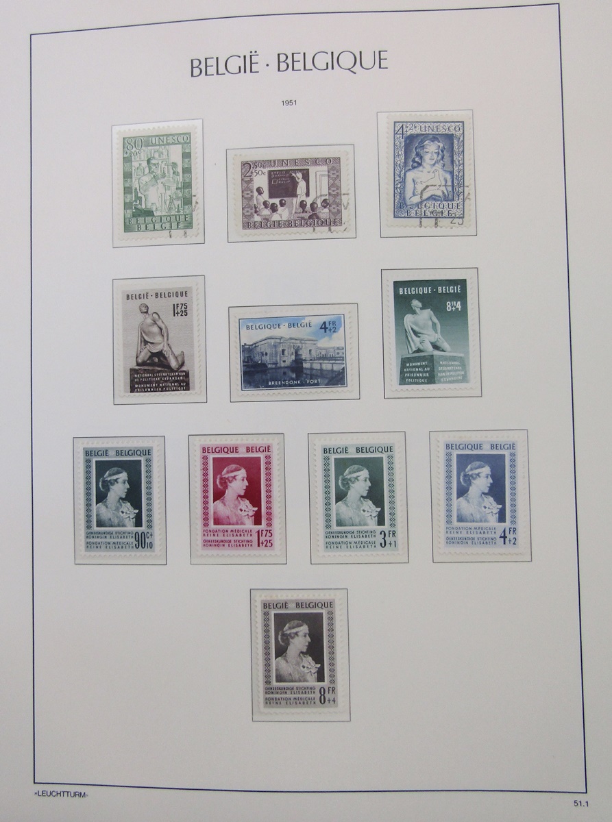 Belgian stamps: Comprehensive boxed collection of mint & used definitives, commemoratives, and - Image 7 of 10